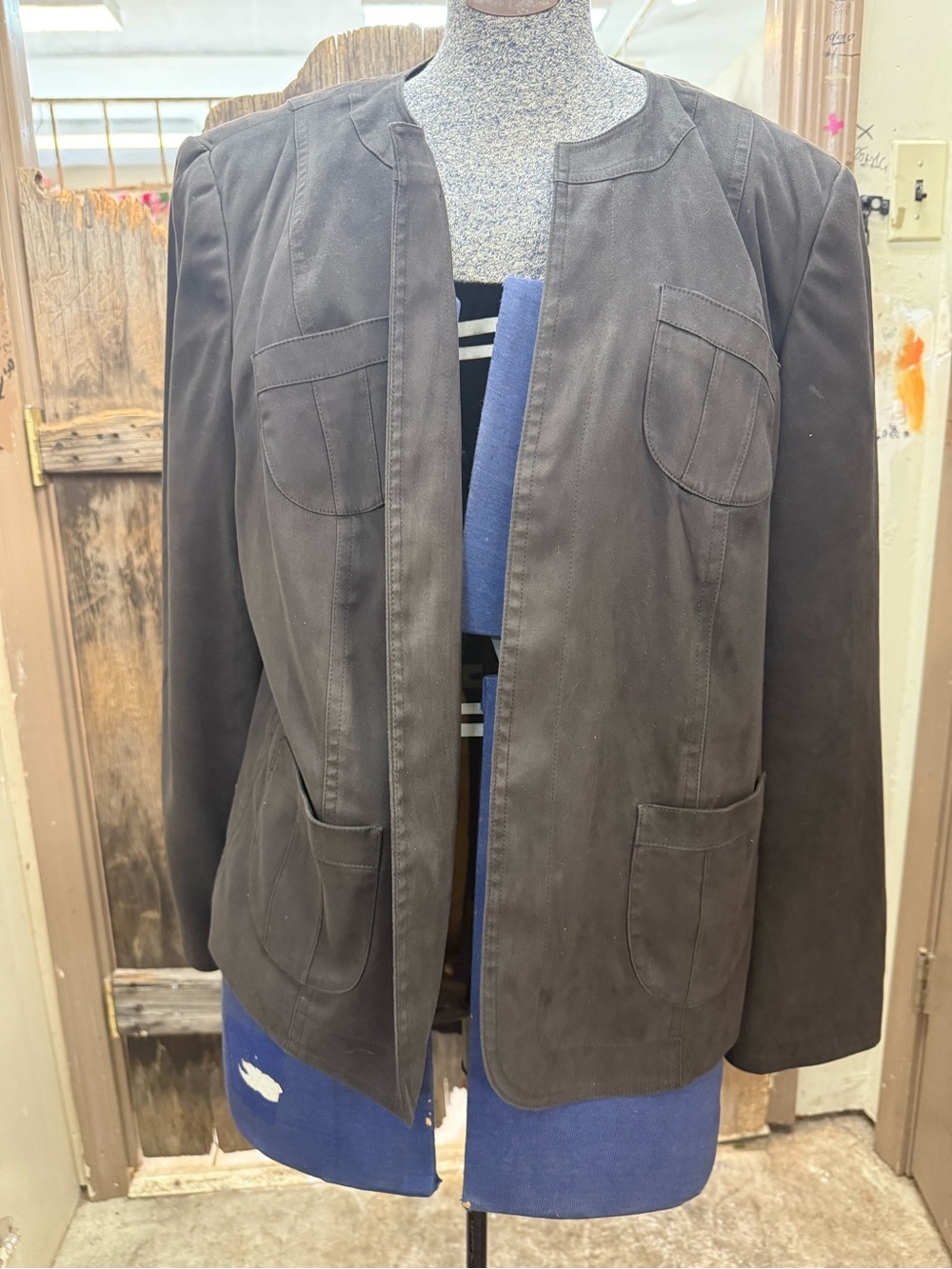 Talbots Woman Petites Dark Brown Lined Jacket